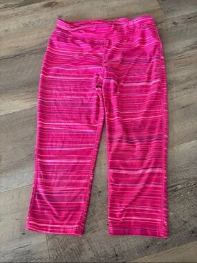 Hind Hot Pink Striped Legging-capris